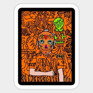 Intriguing MaleMask NFT - MexicanEye Color and DarkSkin Color Unleashed! Sticker